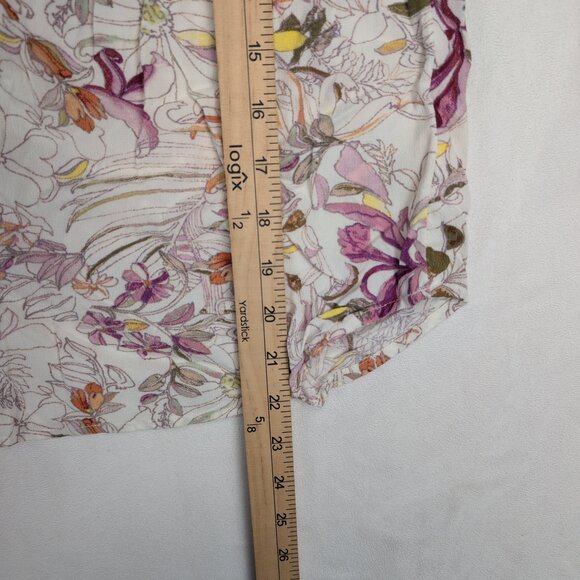 Maeve Floral Tie-Sleeve Blouse Size S  Lightweight Spring Top - Picture 11 of 12